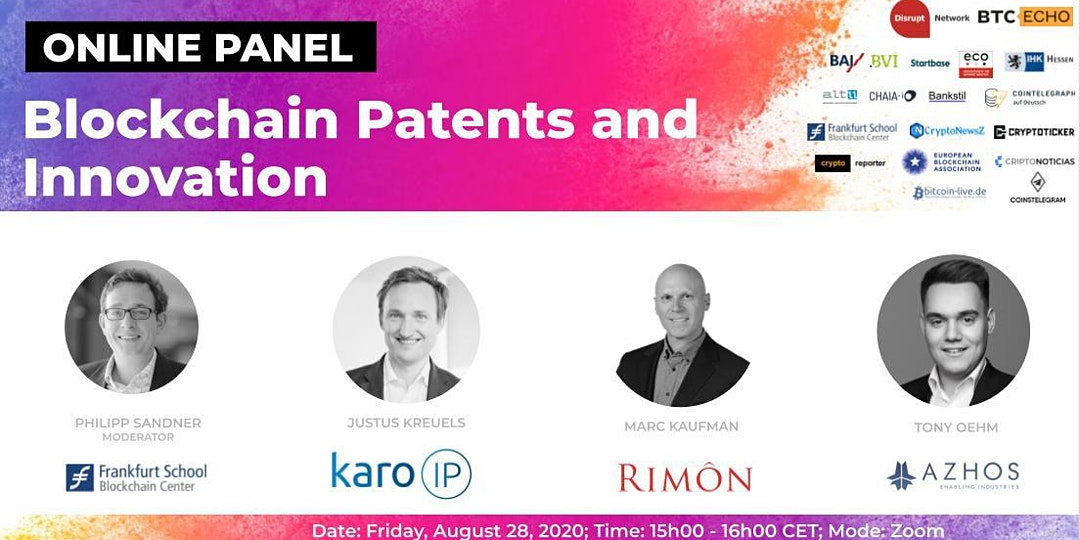 Blockchain Patents and Innovation (Online Panel)